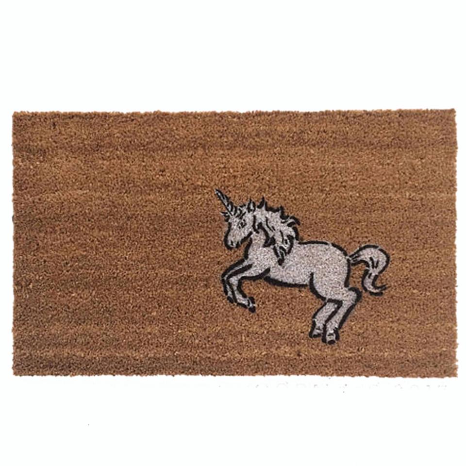 unicorn fairy tale medieval cute sweet doormat