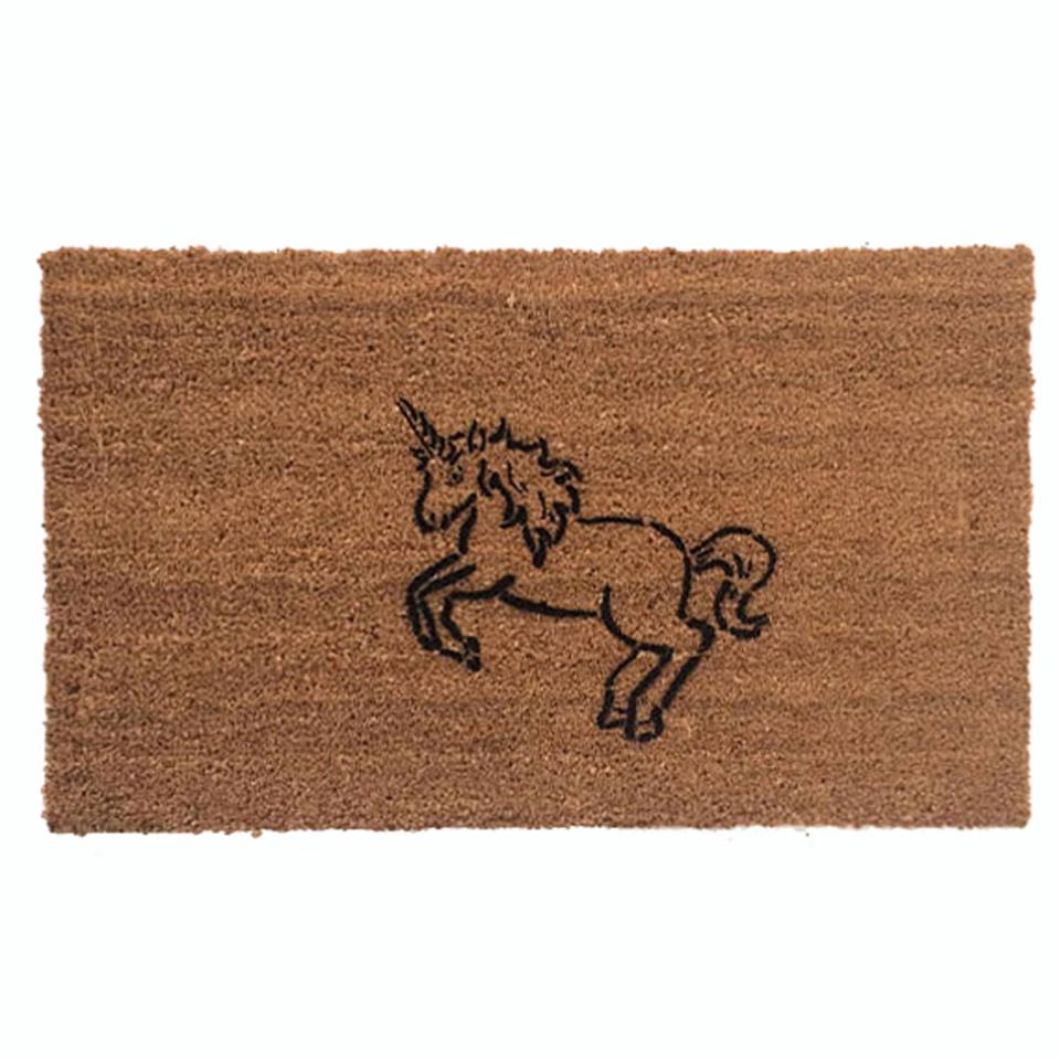 unicorn fairy tale medieval cute sweet doormat