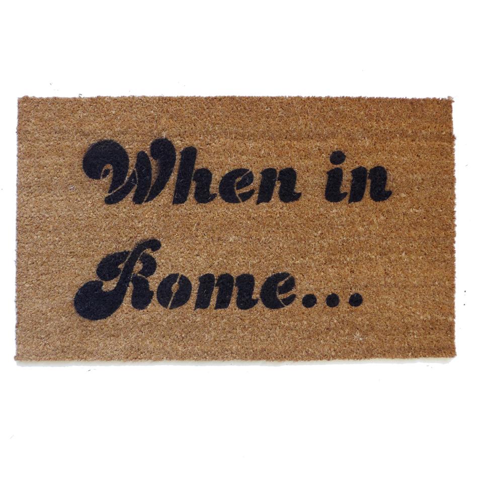 When in Rome Anchorman Ron Burgundy doormat