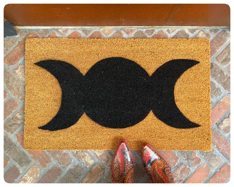 coir sustainable doormat with WICCAN  Moon