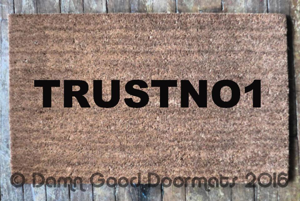 TRUSTNO1 xfiles doormat