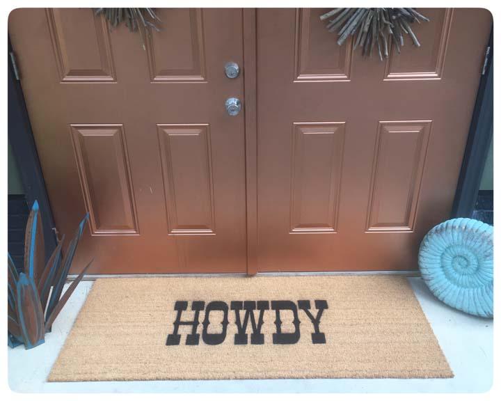 Howdy Texas A&M Aggie Southern welcome double wide doormat