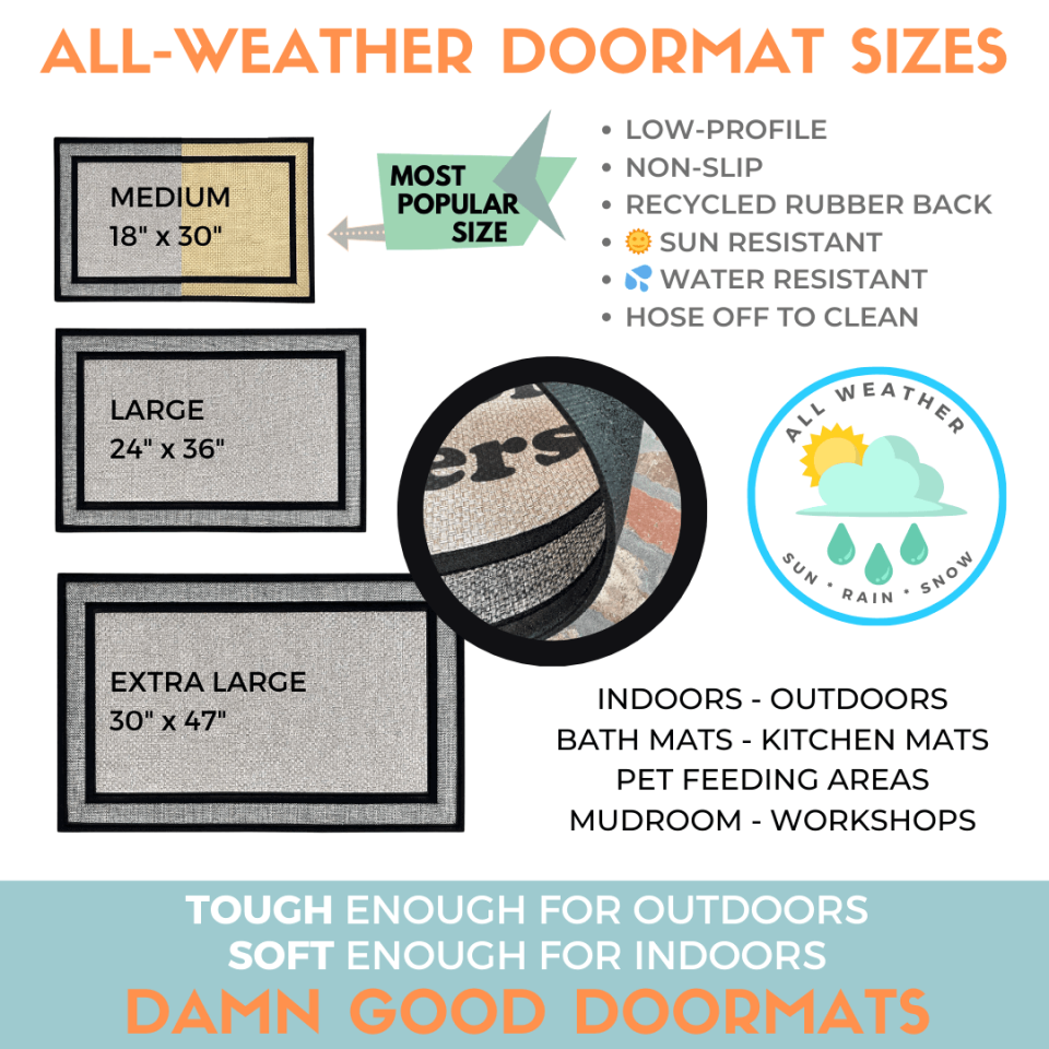 Spanish Hola Adios Hello/Goodbye doormat