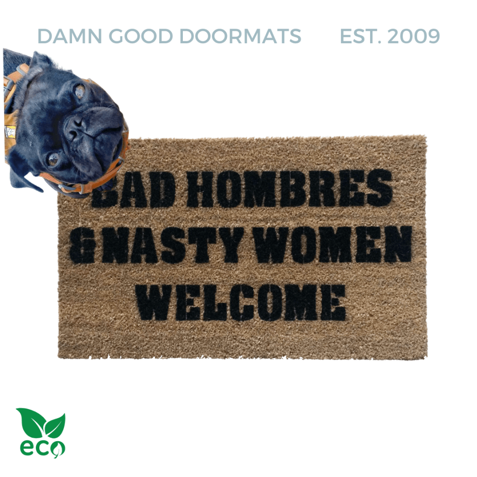Nasty Women Welcome Doormat — Vote Blue Porch Rug