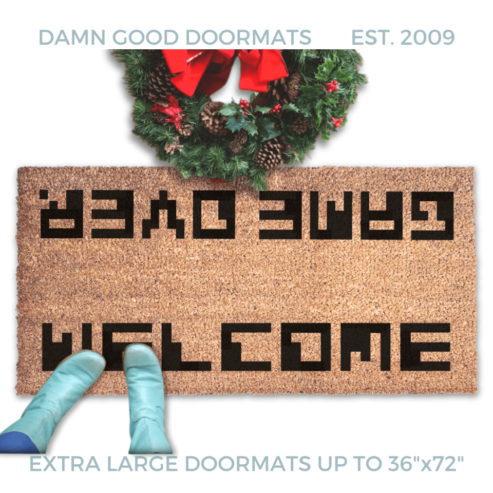 WELCOME / GAME OVER 80's Video Game doormat