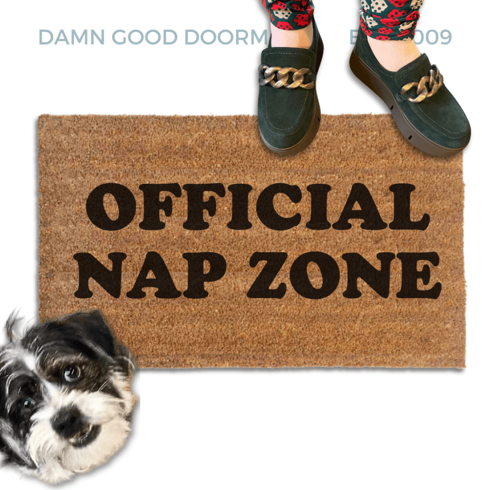 Official Nap Zone | funny new Mom gift door mat
