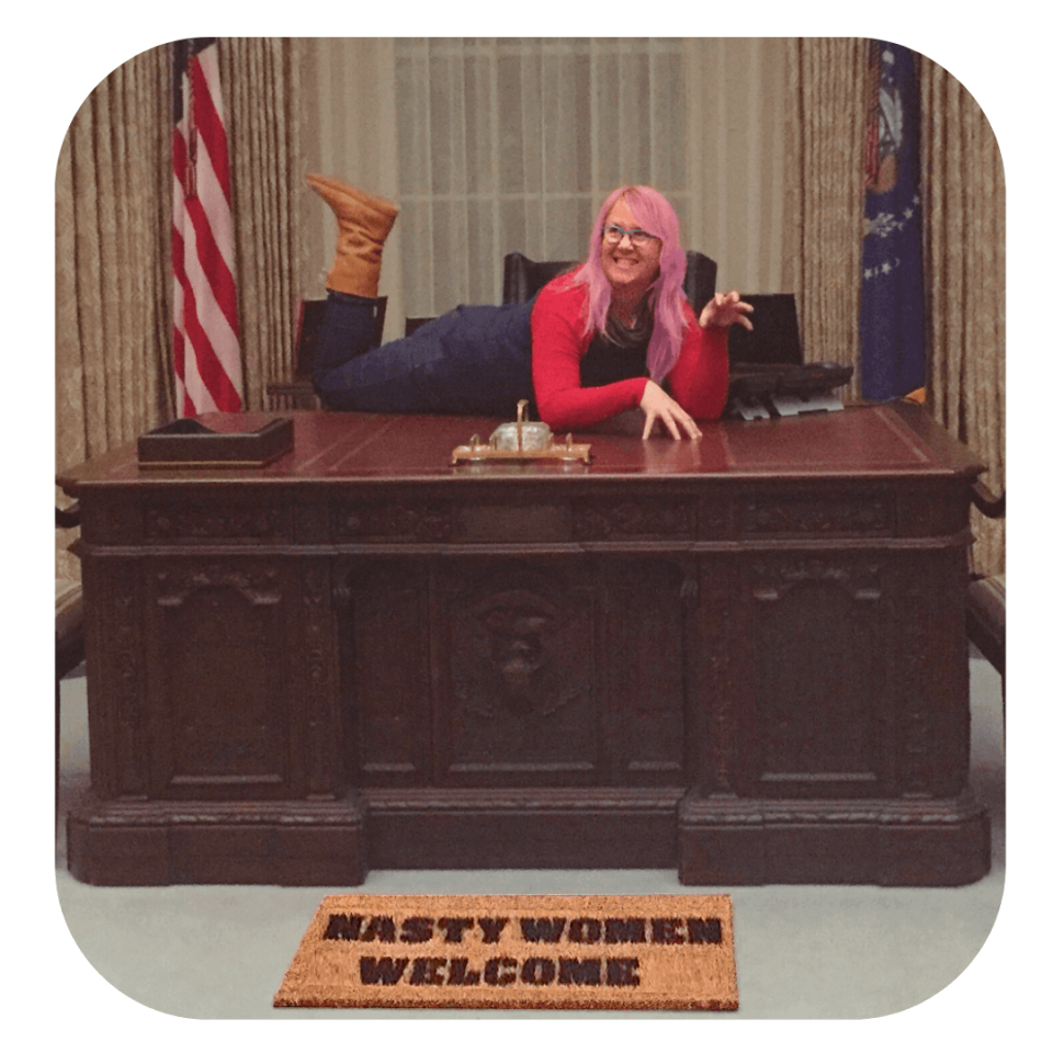 Nasty Women Welcome Doormat — Vote Blue Porch Rug