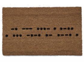 morse code Knock joke warning escape room Welcome doormat geek nerd outdoor eco