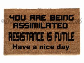 borg assimilated star trek doormat