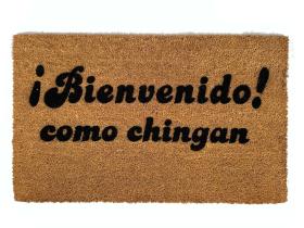 bienvenido como chingan outdoor coir damngood doormat