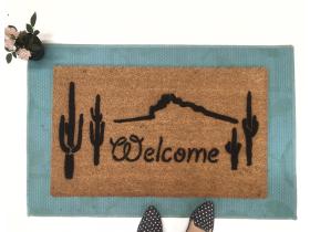 Cactus western desert lasso doormat