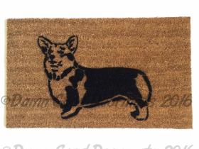 welsh corgi doormat pet portrait dog