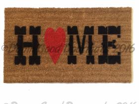 Country home heart doormat
