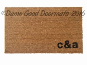 Custom initials doormat