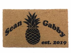 Pineapple boho style doormat