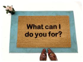 what can i do you for funny cute damn good doormat