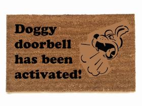 Doggy doorbell has been activated | Funny door matt