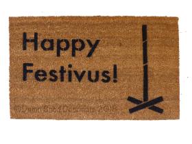 Happy Festivus Seinfeld funny sustainable coir doormat