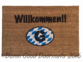 German door mat Willkommen-  welcome in