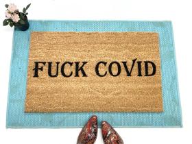 FUCK COVID RUDE CORONA DOORMAT