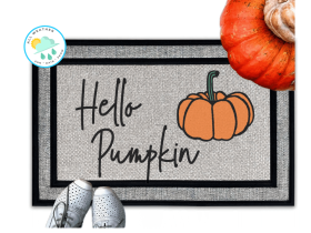 Hello Pumpkin coir outdoor Doormat