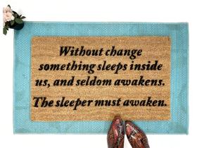 frank herbert dune quote doormat nerdy house gift