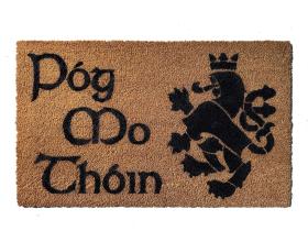 Póg Mo Thóin Irish kiss my ass Heraldic Lion Medieval Welcome doormat