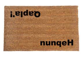 Klingon hello goodbye nuneqeH Qapla'! star trek nerdlife nerdy doormat   nuqneH