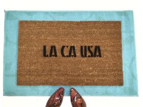 LA CA USA- Los Angeles City of Angels doormat