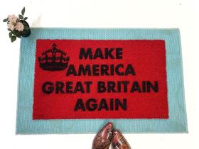 Make America Great Britain Again funny anglophile gift doormat