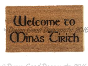 Welcome to MINAS TIRITH JRR Tolkien nerd doormat