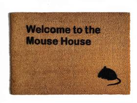 Welcome to the Mouse House outdoor coir doormat