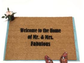 Welcome to the Home of Mr. & Mrs. FABULOUS custom doormat