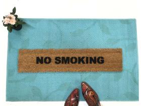 NO SMOKING doormat