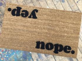 nope yep funny rude go away doormat