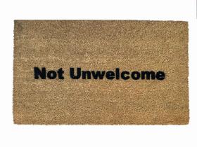 Not Unwelcome ™ funny welcome doormat