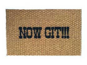 now git!™ southern welcome go away doormat