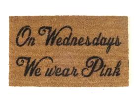 On Wednesdays we wear pink Mean Girls doormat