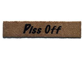 Piss Off skinny coir doormat