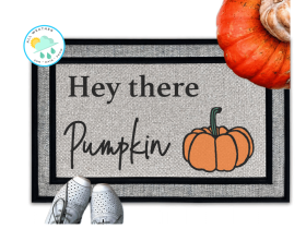 All Weather Hey there Pumpkin! Fall doormat