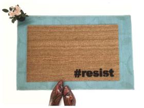 coit doormat with #Resist design, outdoor welcome mat