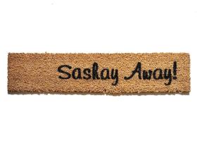 skinny 6" Sashay Away! | LGBTQ | Drag Race quote coir doormat