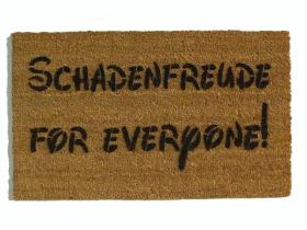 Schadenfreude for everyone!™ funny pleasure of pain doormat German