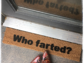 Who farted™ funny doormat, rude door mat, gag gift, goofy, gifts for him