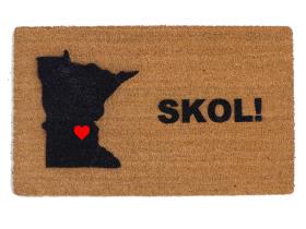 SKOL! Minnesota heart doormat