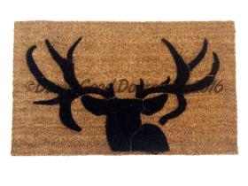 deer head silhouette doormat
