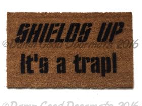 Star Trek Shields up! It's a trap Captain Kirk funny nerd doormat