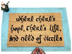 Where there's hope there's life and need of vittles JRR Tolkien quote nerdoormat