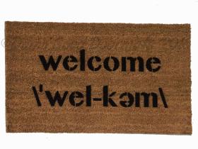Welcome , Webster's pronunciation doormat