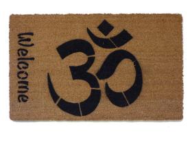 Welcome OM doormat hindu housewarming damn good doormat